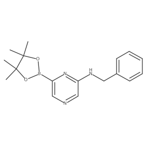 6-(Benzylamino)pyrazin-2-ylboronic acid pinacol ester结构式