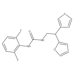 1-(2,6-Difluorophenyl)-3-[2-(furan-2-yl)-2-(thiophen-3-yl)ethyl]urea Structure