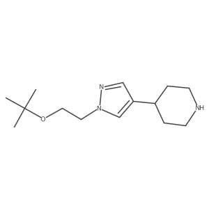 4-{1-[2-(tert-butoxy)ethyl]-1H-pyrazol-4-yl}piperidine结构式