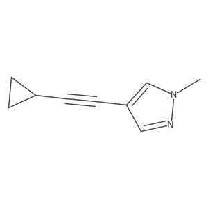 4-(2-cyclopropylethynyl)-1-methyl-1H-pyrazole结构式