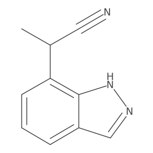 2-(1H-indazol-7-yl)propanenitrile Structure