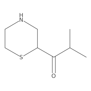2-Methyl-1-(thiomorpholin-2-yl)propan-1-one结构式