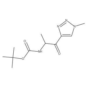 tert-butyl N-[(2R)-1-(1-methyl-1H-1,2,3-triazol-4-yl)-1-oxopropan-2-yl]carbamate结构式