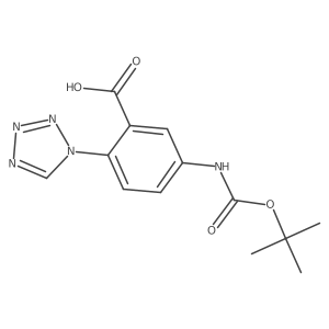 5-{[(tert-butoxy)carbonyl]amino}-2-(1H-1,2,3,4-tetrazol-1-yl)benzoic acid Structure