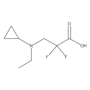 3-[Cyclopropyl(ethyl)amino]-2,2-difluoropropanoic acid Structure