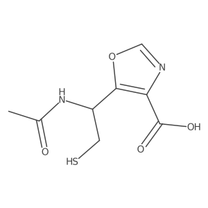 5-(1-Acetamido-2-sulfanylethyl)-1,3-oxazole-4-carboxylic acid结构式