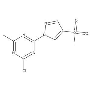 2-chloro-4-(4-methanesulfonyl-1H-pyrazol-1-yl)-6-methyl-1,3,5-triazine Structure