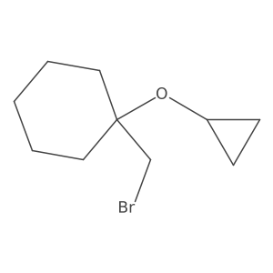 1-(Bromomethyl)-1-cyclopropoxycyclohexane结构式