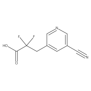 3-(5-Cyanopyridin-3-yl)-2,2-difluoropropanoic acid Structure