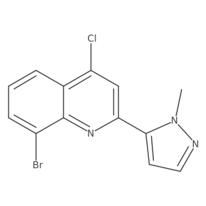 8-bromo-4-chloro-2-(1-methyl-1H-pyrazol-5-yl)quinoline Structure