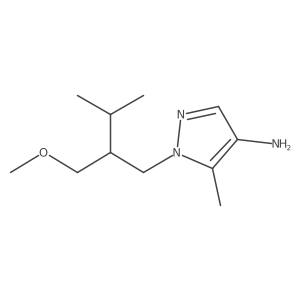 1-[2-(methoxymethyl)-3-methylbutyl]-5-methyl-1H-pyrazol-4-amine Structure