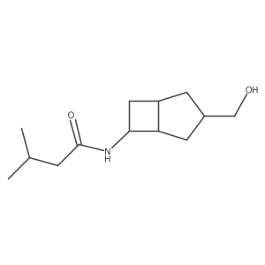 N-[3-(hydroxymethyl)bicyclo[3.2.0]heptan-6-yl]-3-methylbutanamide结构式