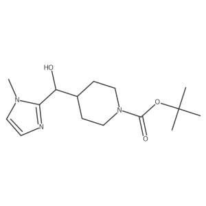 tert-butyl 4-[hydroxy(1-methyl-1H-imidazol-2-yl)methyl]piperidine-1-carboxylate结构式