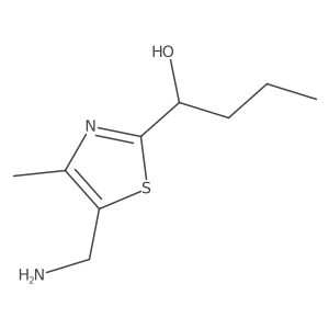 1-[5-(Aminomethyl)-4-methyl-1,3-thiazol-2-yl]butan-1-ol结构式