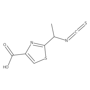 2-(1-Isothiocyanatoethyl)thiazole-4-carboxylic acid结构式