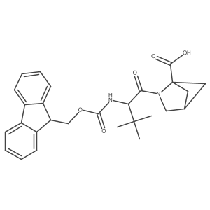 2-[(2R)-2-({[(9H-fluoren-9-yl)methoxy]carbonyl}amino)-3,3-dimethylbutanoyl]-2-azabicyclo[2.1.1]hexane-1-carboxylic acid结构式
