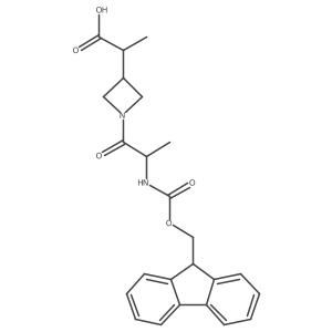 2-{1-[(2R)-2-({[(9H-fluoren-9-yl)methoxy]carbonyl}amino)propanoyl]azetidin-3-yl}propanoic acid Structure