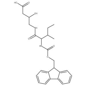 4-[(2S,3S)-2-({[(9H-fluoren-9-yl)methoxy]carbonyl}amino)-3-methylpentanamido]-3-hydroxybutanoic acid Structure
