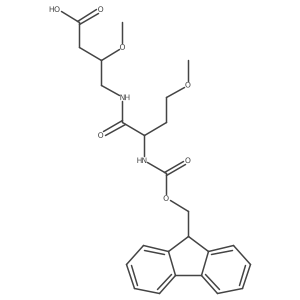 4-[2-({[(9H-fluoren-9-yl)methoxy]carbonyl}amino)-4-methoxybutanamido]-3-methoxybutanoic acid结构式