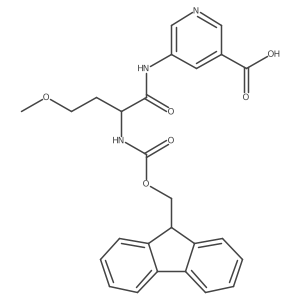 5-[2-({[(9H-fluoren-9-yl)methoxy]carbonyl}amino)-4-methoxybutanamido]pyridine-3-carboxylic acid Structure