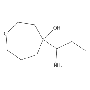 4-(1-Aminopropyl)oxepan-4-ol结构式