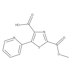 2-(Methoxycarbonyl)-5-(pyridin-2-yl)-1,3-thiazole-4-carboxylic acid结构式