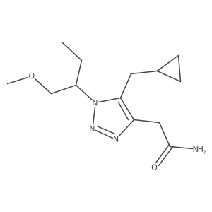 2-[5-(cyclopropylmethyl)-1-(1-methoxybutan-2-yl)-1H-1,2,3-triazol-4-yl]acetamide结构式