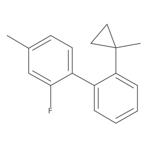 2-Fluoro-4-methyl-1-[2-(1-methylcyclopropyl)phenyl]benzene Structure