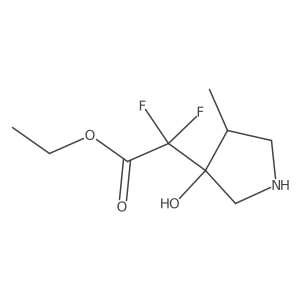 Ethyl 2,2-difluoro-2-(3-hydroxy-4-methylpyrrolidin-3-yl)acetate Structure