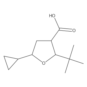 2-Tert-butyl-5-cyclopropyloxolane-3-carboxylic acid结构式
