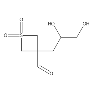 3-(2,3-Dihydroxypropyl)-1,1-dioxo-1lambda6-thietane-3-carbaldehyde Structure