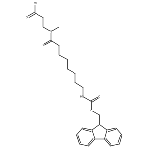 3-[8-({[(9H-fluoren-9-yl)methoxy]carbonyl}amino)-N-methyloctanamido]propanoic acid结构式