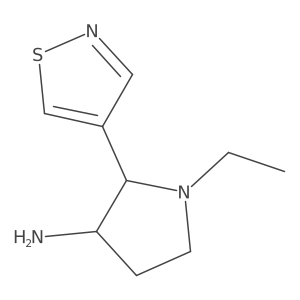 1-Ethyl-2-(1,2-thiazol-4-yl)pyrrolidin-3-amine Structure