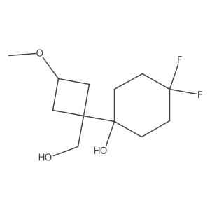4,4-Difluoro-1-[1-(hydroxymethyl)-3-methoxycyclobutyl]cyclohexan-1-ol Structure