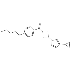 (3-(4-cyclopropyl-1H-1,2,3-triazol-1-yl)azetidin-1-yl)(4-(2-methoxyethoxy)phenyl)methanone Structure