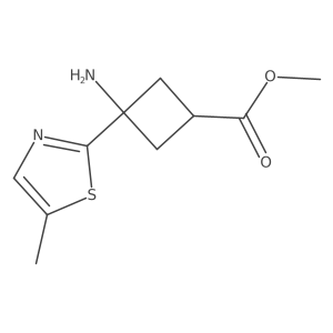 Methyl 3-amino-3-(5-methyl-1,3-thiazol-2-yl)cyclobutane-1-carboxylate Structure