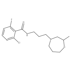 2-Chloro-4-fluoro-N-[3-(2-methyl-1,4-oxazepan-4-yl)propyl]pyridine-3-carboxamide Structure