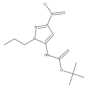 Tert-butyl N-(5-nitro-2-propylpyrazol-3-yl)carbamate结构式