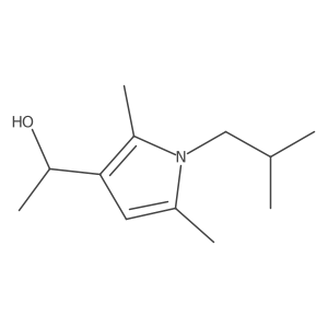 (1R)-1-[2,5-dimethyl-1-(2-methylpropyl)-1H-pyrrol-3-yl]ethan-1-ol结构式