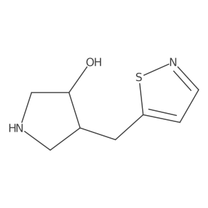 rac-(3R,4S)-4-[(1,2-thiazol-5-yl)methyl]pyrrolidin-3-ol Structure