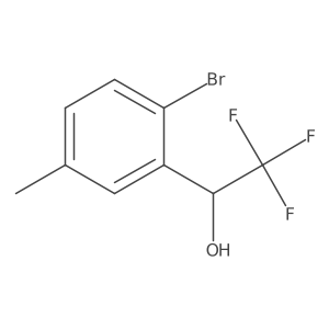 (1R)-1-(2-bromo-5-methylphenyl)-2,2,2-trifluoroethan-1-ol Structure