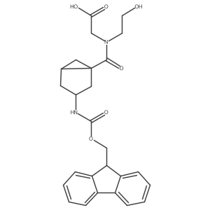 rac-2-{1-[(1R,3R,5R)-3-({[(9H-fluoren-9-yl)methoxy]carbonyl}amino)bicyclo[3.1.0]hexan-1-yl]-N-(2-hydroxyethyl)formamido}acetic acid Structure
