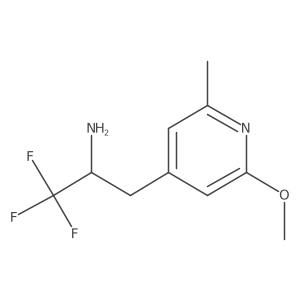 1,1,1-Trifluoro-3-(2-methoxy-6-methylpyridin-4-yl)propan-2-amine结构式