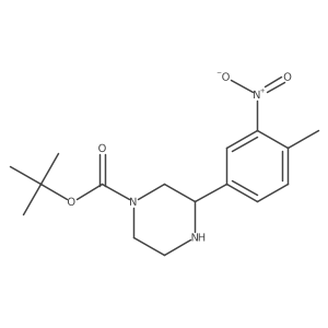 Tert-butyl 3-(4-methyl-3-nitrophenyl)piperazine-1-carboxylate结构式