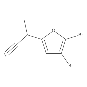 2-(4,5-Dibromofuran-2-yl)propanenitrile结构式