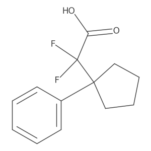 2,2-Difluoro-2-(1-phenylcyclopentyl)acetic acid结构式