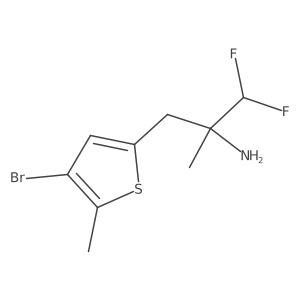 3-(4-Bromo-5-methylthiophen-2-yl)-1,1-difluoro-2-methylpropan-2-amine结构式