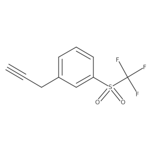 1-(Prop-2-yn-1-yl)-3-trifluoromethanesulfonylbenzene Structure