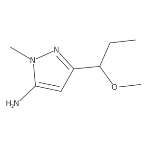 3-(1-methoxypropyl)-1-methyl-1H-pyrazol-5-amine Structure