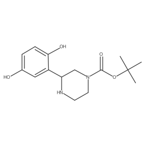 Tert-butyl 3-(2,5-dihydroxyphenyl)piperazine-1-carboxylate Structure